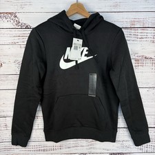 Nike Sportswear Club Fleece Women s Pullover Hoodie Black DQ5775-010 NWT