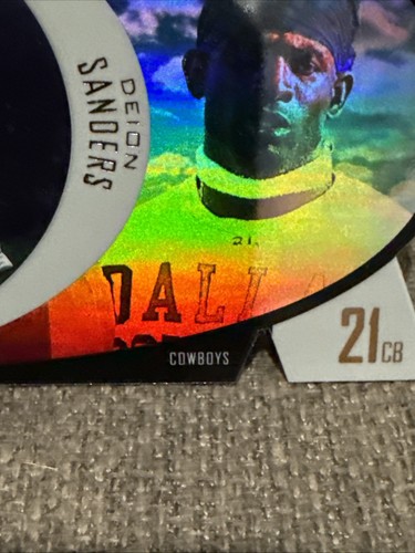 🔥Deion Sanders 1996 SPX FUSTELLATO OLOGRAMMA #36 Cowboys - Foto 6 di 18