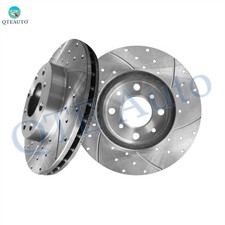Front 240mm Drilled Slotted Brake Disc Rotors For 1990-2000 Honda Civic