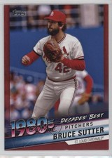 2020 Topps Decades Best Series 2 Pitchers Red 10/10 Bruce Sutter #DB-69 HOF 0t2