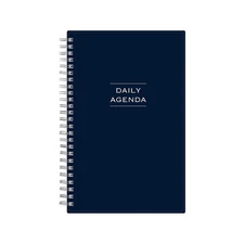 Blue Sky 141138 Perpetual Daily Planner, 8.5 X 5.5, Blue Cover, 52 Weeks: