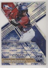 2019 Panini Elite Extra Edition Status Blue Die-Cut 16/75 John Peguero #191 nd3