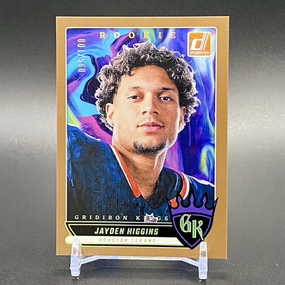 2025 Donruss JAYDEN HIGGINS 095/100 RC Gridiron Kings Bronze SP #RGK-JHS Texans!