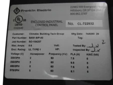 FRANKLIN ELECTRIC BAS1/9P-40 ENCLOSURE ONLY  UNMP