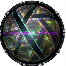 Custom 22" Kick Bass Drum Head Graphical Image Front Skin Ball