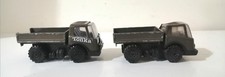 2 x Vintage TONKA Khaki Metal Army Military Pick Up Trucks 10 cm x 5 cm