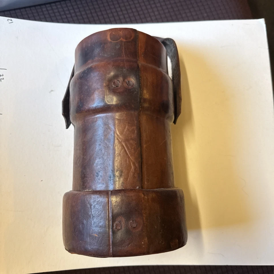 Portador Cordita de Cuero Inglés de Colección con Escudo de Armas Nº57 12-1944 GH&BL SEGUNDA GUERRA MUNDIAL Foto 3 de 4