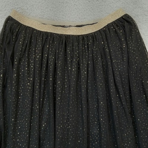 Cat & Jack Skirt Girls L 10-12 Black Glitter Sheer Lined - Picture 2 of 6