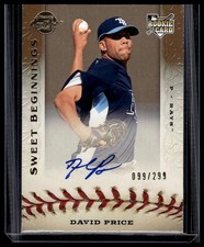2009 Upper Deck Sweet Spot / David Price ROOKIE ON-CARD AUTOGRAPH /299. rookie card picture