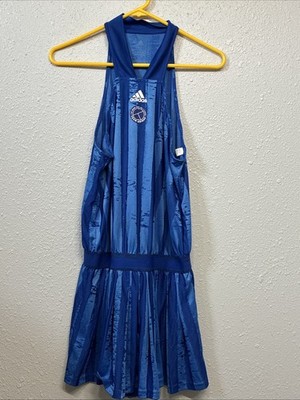 Adidas Women Team Tennis Dress Size M Aeroready Blue EUC Tennis Pickleball  Dress | eBay