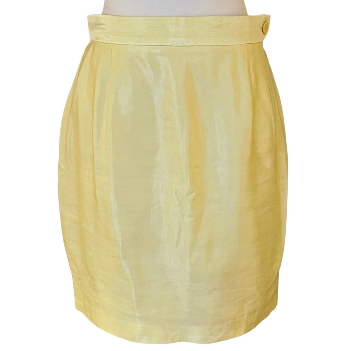 PHILOSOPHY di ALBERTA FERRETTI Straight Skirt Yellow Linen Silk - Main Image
