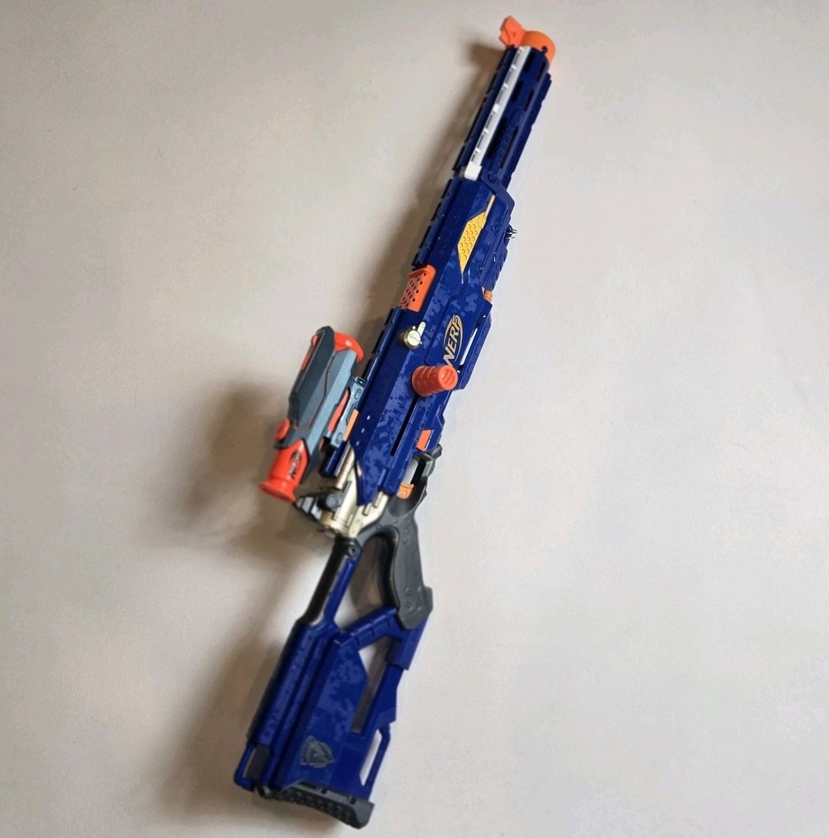NERF N-Strike Longstrike Sniper CS-6 Rifle Blaster Blue Gun No