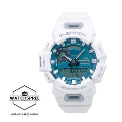 Casio G-Shock G-SQUAD Bluetooth  Dual Time White Resin Band Watch GBA-900CB-7A