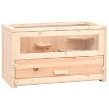 Cage à hamster 60x30x35 cm bois massif de sapin maison pour hamster vidaXL