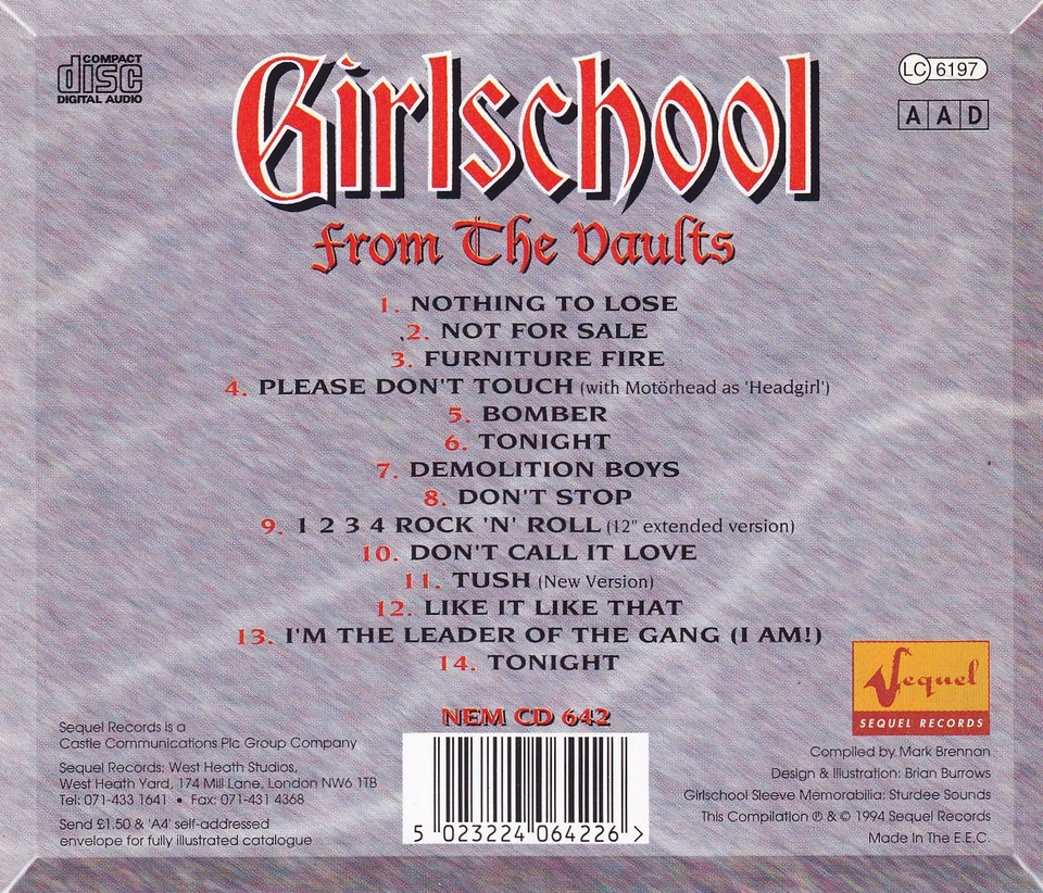 GIRLSCHOOL - CD - FROM THE VAULTS - Bild 2 von 2