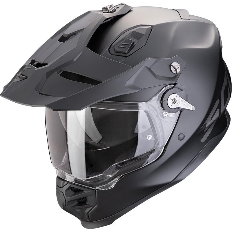Casque trail Scorpion ADF-9000 Air Solid noir mat pour moto crossover