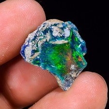 6ct Natural Black Opal Rough Ethiopian, Fire ...