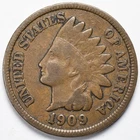 1909 Indian Head Penny Cent Very Good (VG)