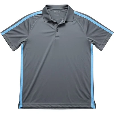Nike Golf Fit Dry Mens Polo Shirt Grey Blue Polyester 3XL Short Sleeve Stripe - Image 1 of 4