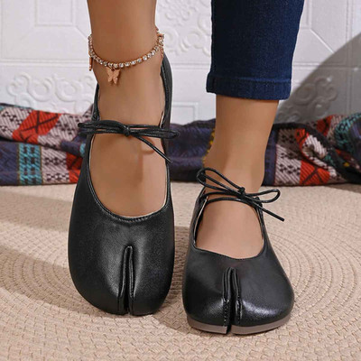 Designer Luxury Women Leather Toe Separator Comfortable Slip-On