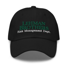 Lehman Brothers Risk Management Adjustable Baseball Cap Gift Embroidery Dad Hat