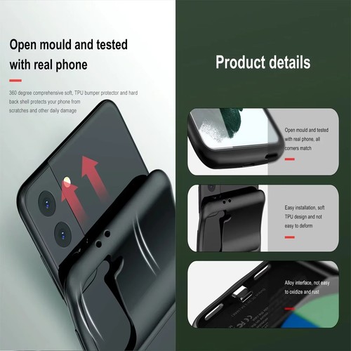 Case For Samsung Galaxy S24 Ultra S23 S22 9 10 Charging Cover External Battery - Picture 11 of 21