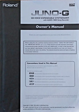 Roland Juno-G Synthesizer MIDI Keyboard Original Owner's Manual Book, 252 Pages 