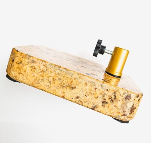 PEDESTAL BASE Granite Golden Stone Handmade FLY TYING Vise fits 3/8 - 10mm shaft - Picture 2 of 5
