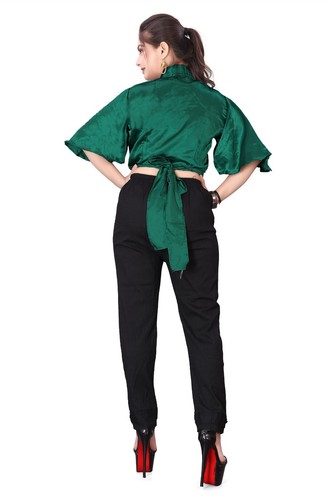 Elegante Camisa Envolvente Top Elegante Camisa Corta Satén Ropa de Fiesta Sexy Elegante Top S83 - Imagen 112 de 210