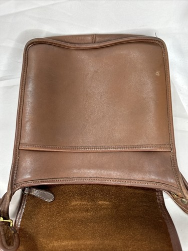 Vintage COACH Dark Tan Leather Legacy Studio Flap Crossbody Bag #9144 MUST READ - Picture 10 of 17