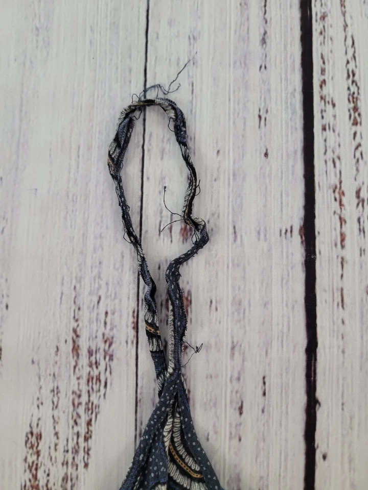 Mameluco para mujer H&M azul estampado geocírculo correa de espagueti lazo cintura S Foto 3 de 4