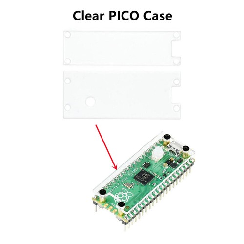 Dual-Side Protection Clear Acrylic Panel Case With Key Cap for Raspberry Pi Pico - Picture 5 of 15