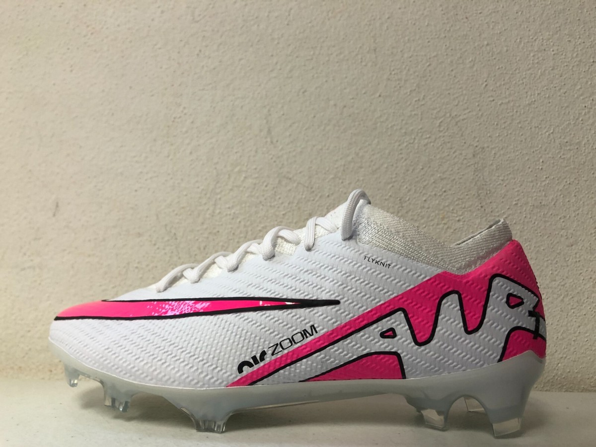 Nike By You Zoom Vapor 15 Elite FG White Pink FN6749-901 Men's