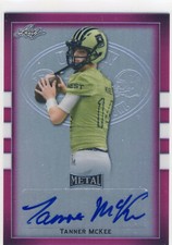 TANNER MCKEE 2018 Leaf Metal US Army All American Pink /15 AUTO EAGLES QB