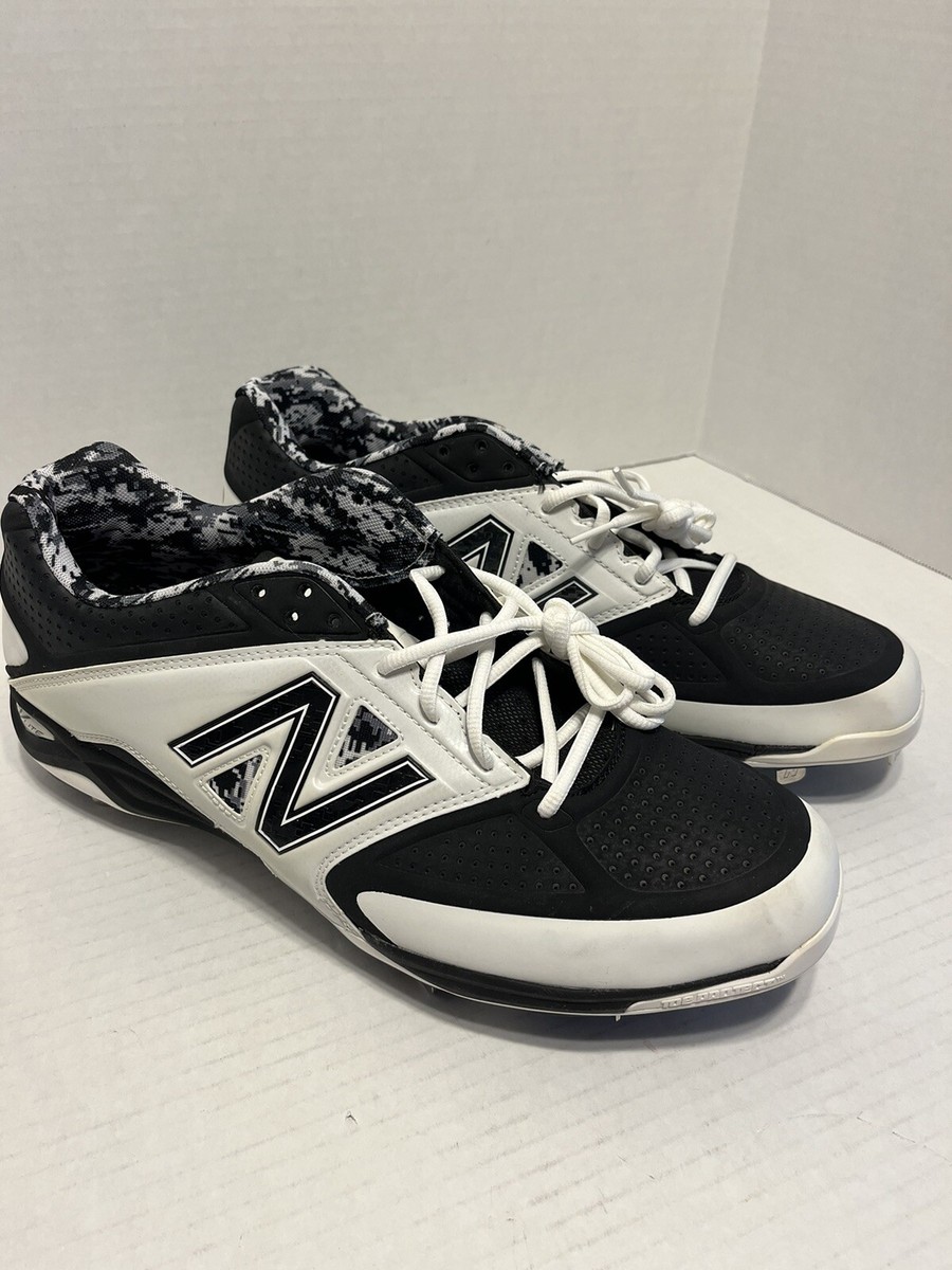 New Balance Men\'s Baseball Shoes Black/White Size 16 New In Box New Balance Mens Hommes Black White Cleats Size 16 | eBay main image 4
