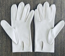 Vintage Womens Nylon Wrist Length Gloves Evening Golves Unknown Size Ivory