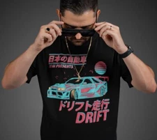 Tshirt Men Japanese Drift Skyline XL