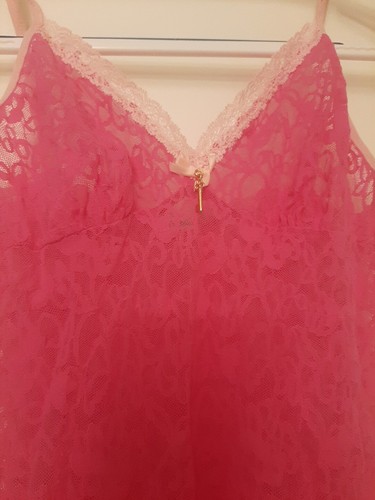 New Vintage Victoria Secret Pink Sheer Sexy Nightgown Small Fairy Y2K Lingerie