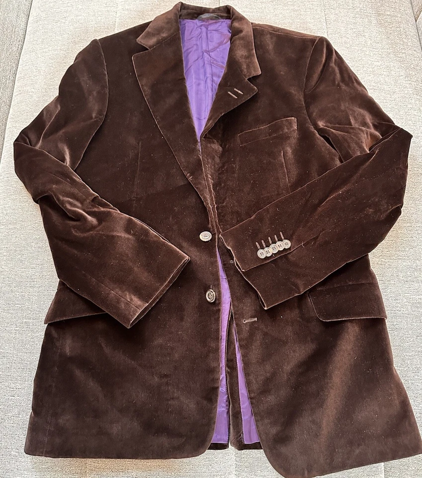 Blazer Traje Chaqueta Abrigo Deportivo Paul Smith The Westbourne Marrón Terciopelo - Para Hombre 40 Foto 3 de 4