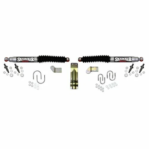 Skyjacker Steering Stabilizer Damper Shock Dual Kit For Dodge Ram 2500 3500 4WD - Image 2 of 4
