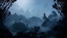 Landscape asia fantasy art building Custom Gaming Mat Desk