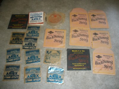 HUGE Lot of New Mandolin Strings Artex, Black Diamond