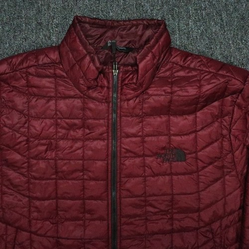 The North Face Jacket Mens Extra Large Dark Red Thermoball Full Zip Pockets - Picture 2 of 10