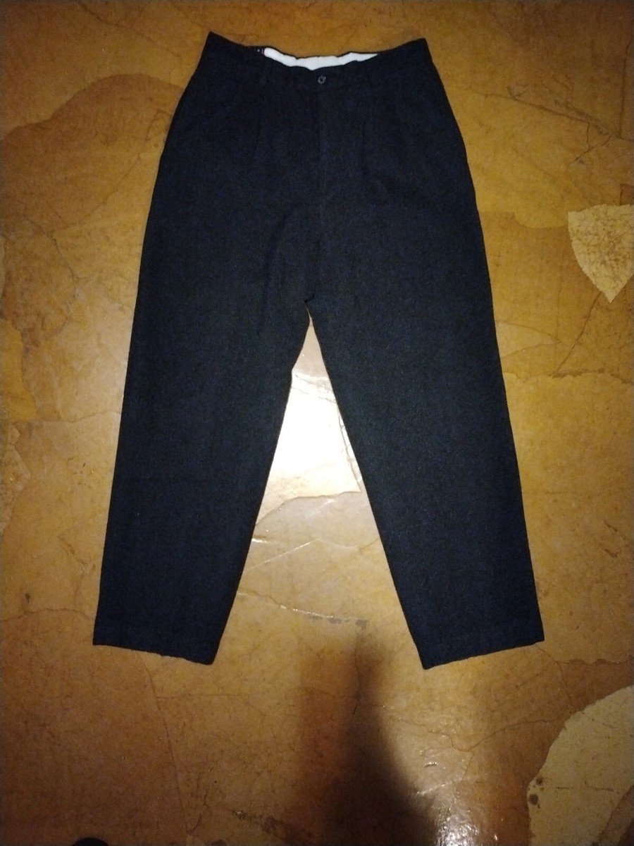 Vtg 00's Mens Tommy Jeans Pants Wool Slacks Black W 32 IN 30