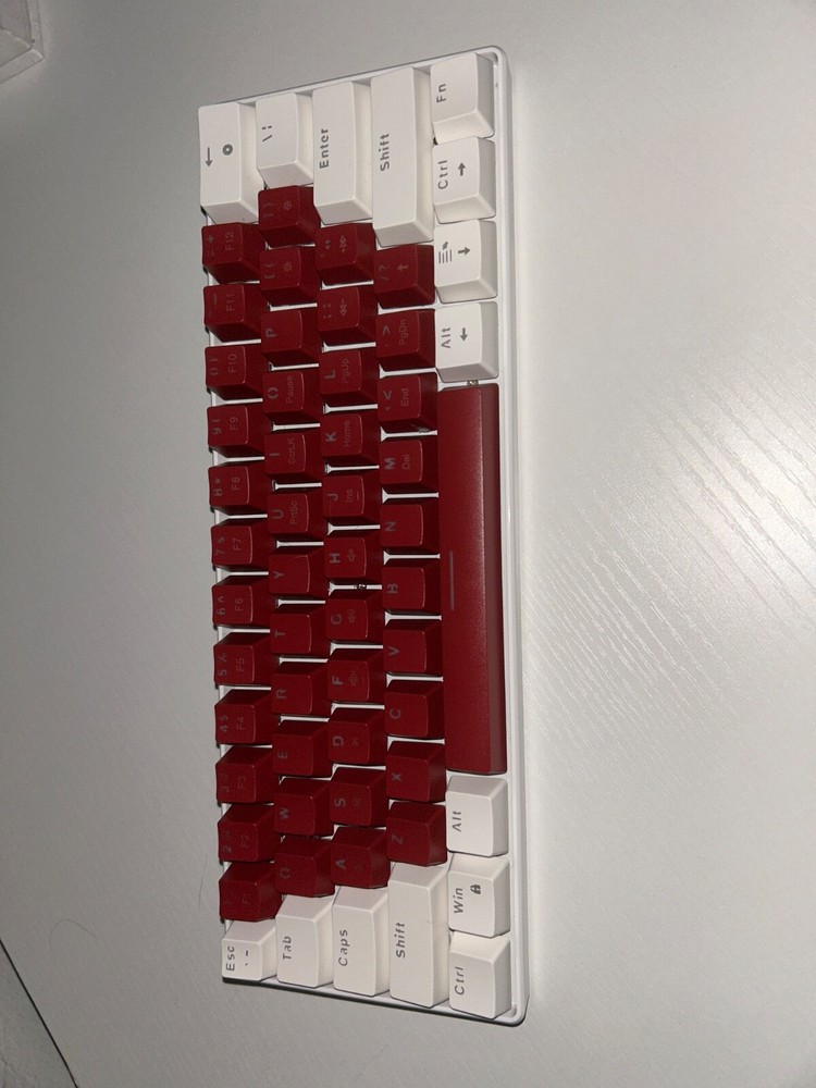 mechanical keyboard snpurdiri white with red switches
