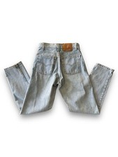 Vintage 90s Levi's 550 Light Wash Mom Jeans High Rise Blue White 28x30 Fit 26x29
