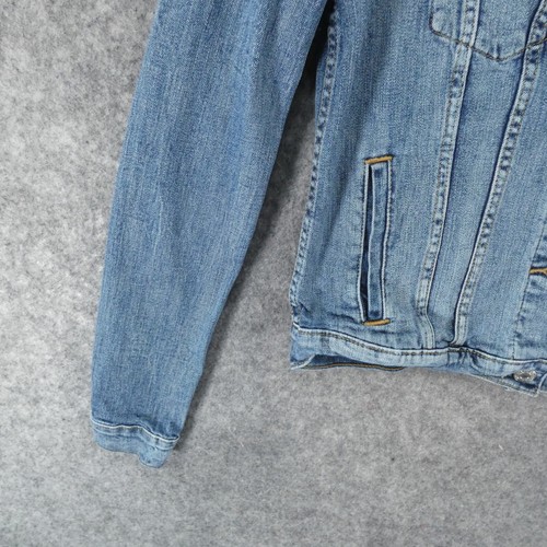 Levi's Jean Jacket Girls Small Denim Med Wash Trucker Button Up - Picture 4 of 12