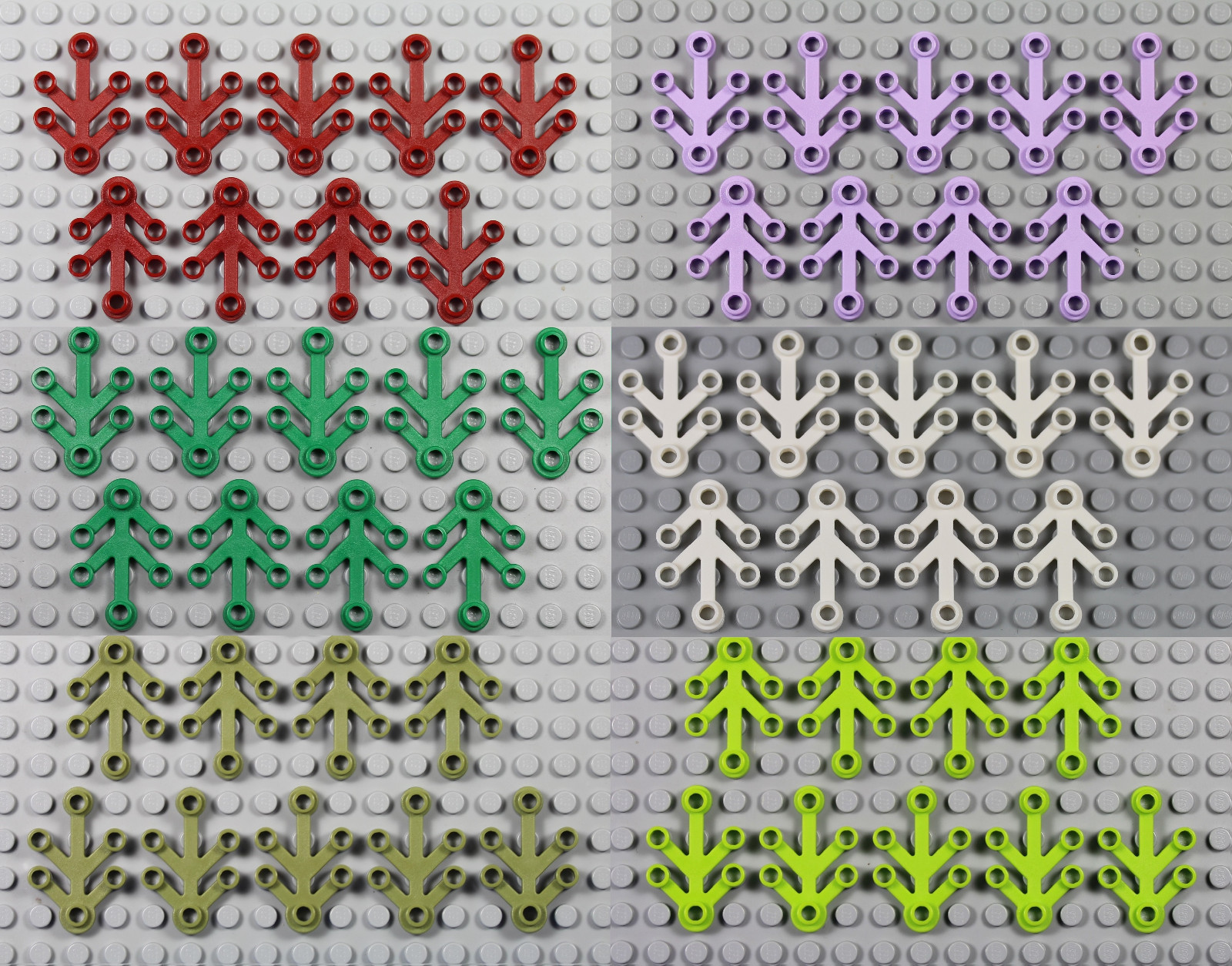 LEGO Plant Leaves 4x3 PICK YOUR COLOR Tree Branch Forest Foliage