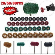 25mm Abrasive Wheel Buffing Polishing Pad Kit Grinding Dremel Rotary Tool 20-80x