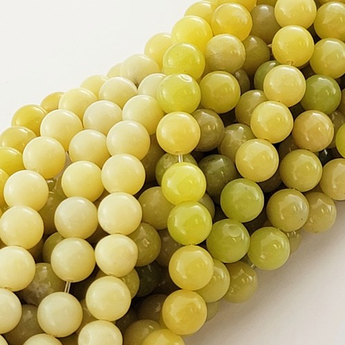 Lemon Jade Beads Natural Smooth Yellow Gemstone Beads 6mm 8mm 10mm - Picture 9 of 13